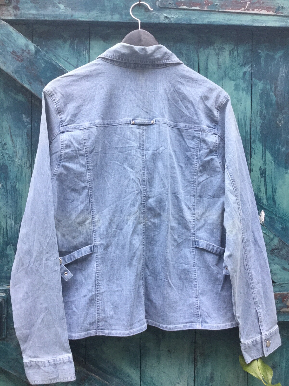 Womens Denim Jacket Blue Vintage Western Unique Vintage Designer Free U.K. PP