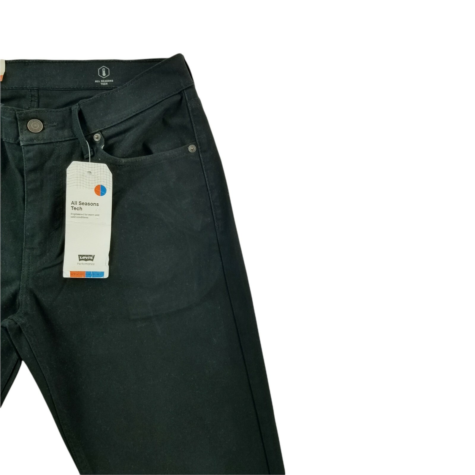 Levi’s 511 Slim Fit Jeans Men’s Stretch All Seasons Mid Rise Zip Dark Wash Pants