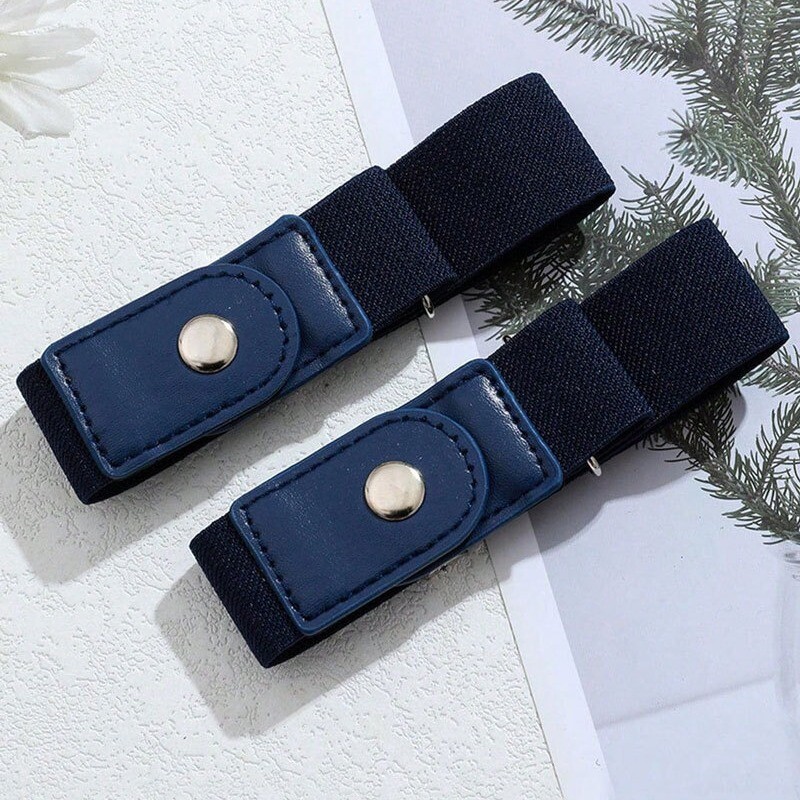 4× Men Women Buckle-free Elastic Invisible Waist Belt for Jeans No Bulge Hassle