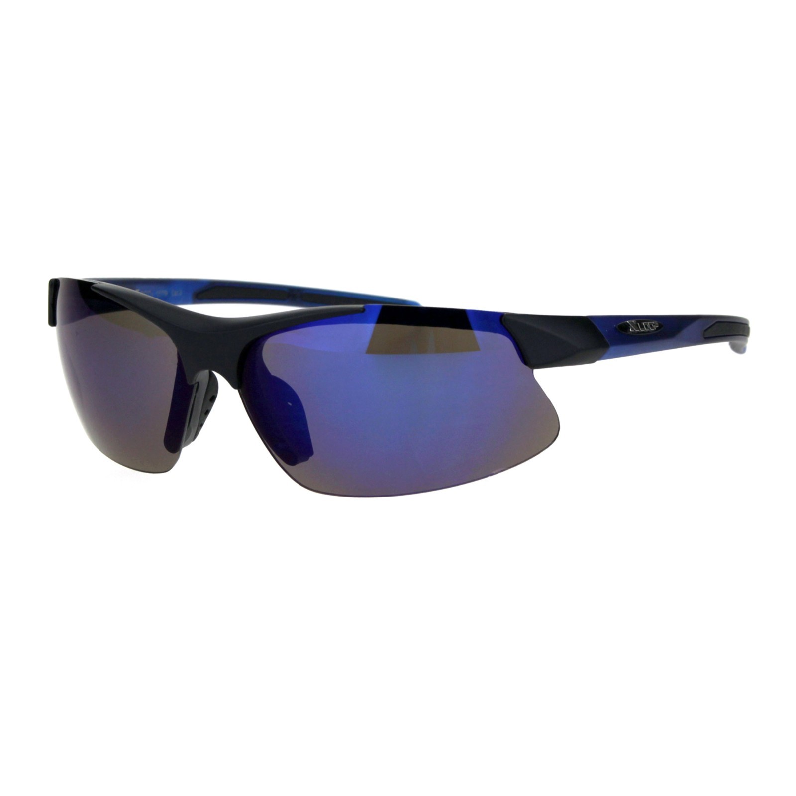 Xloop Sunglasses Mens Wrap Around Half Rim Lite Weight Sports Shades UV 400