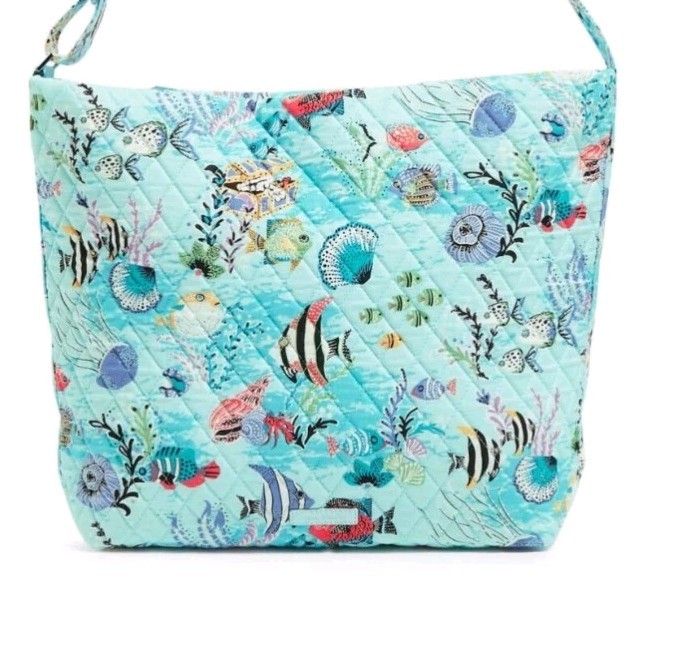 NEW Vera Bradley Beach Coastal Antilles Treasure Hobo Shoulder Bag Purse NWT