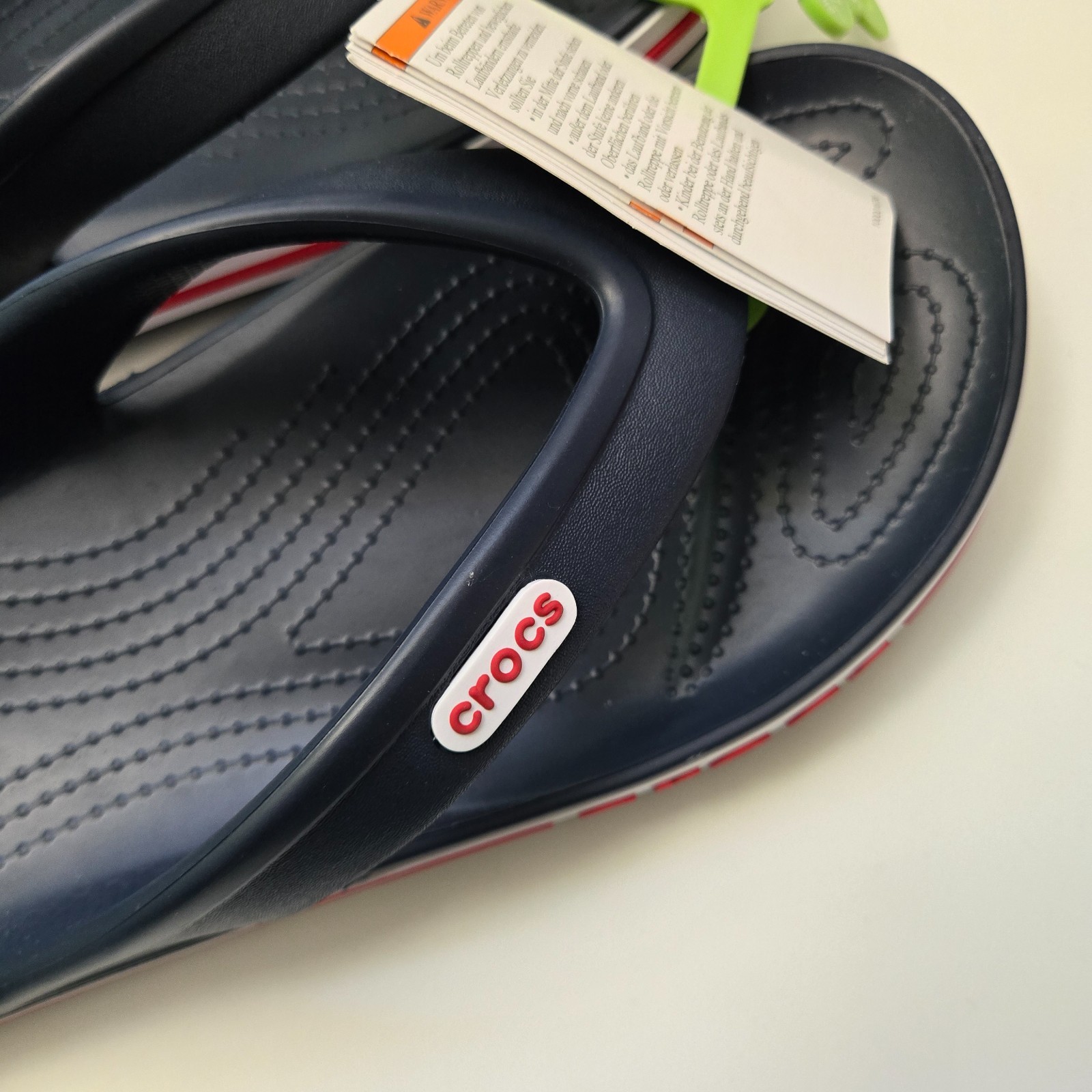 Crocs Bayaband Flip 205393 M9 W11 Navy Pepper New With Polybag Comfort Sandals