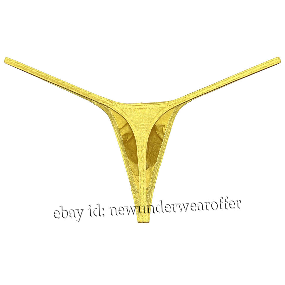Men Ice Silk String Thong Grape Smugglers Contoured Pouch Underwear Narrow Waist
