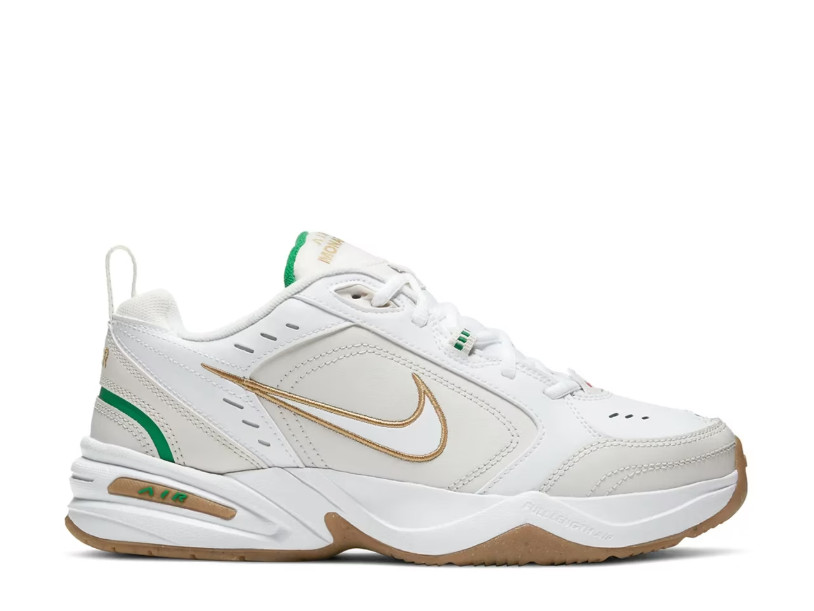 Nike AIR MONARCH IV Men White Green 103 Walking Shoe Medium & WIDE WIDTH 4E EEEE