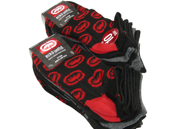 10-20 Pairs of Ecko Men’s Basic Quick Dry No Show Athletic Socks 10-13