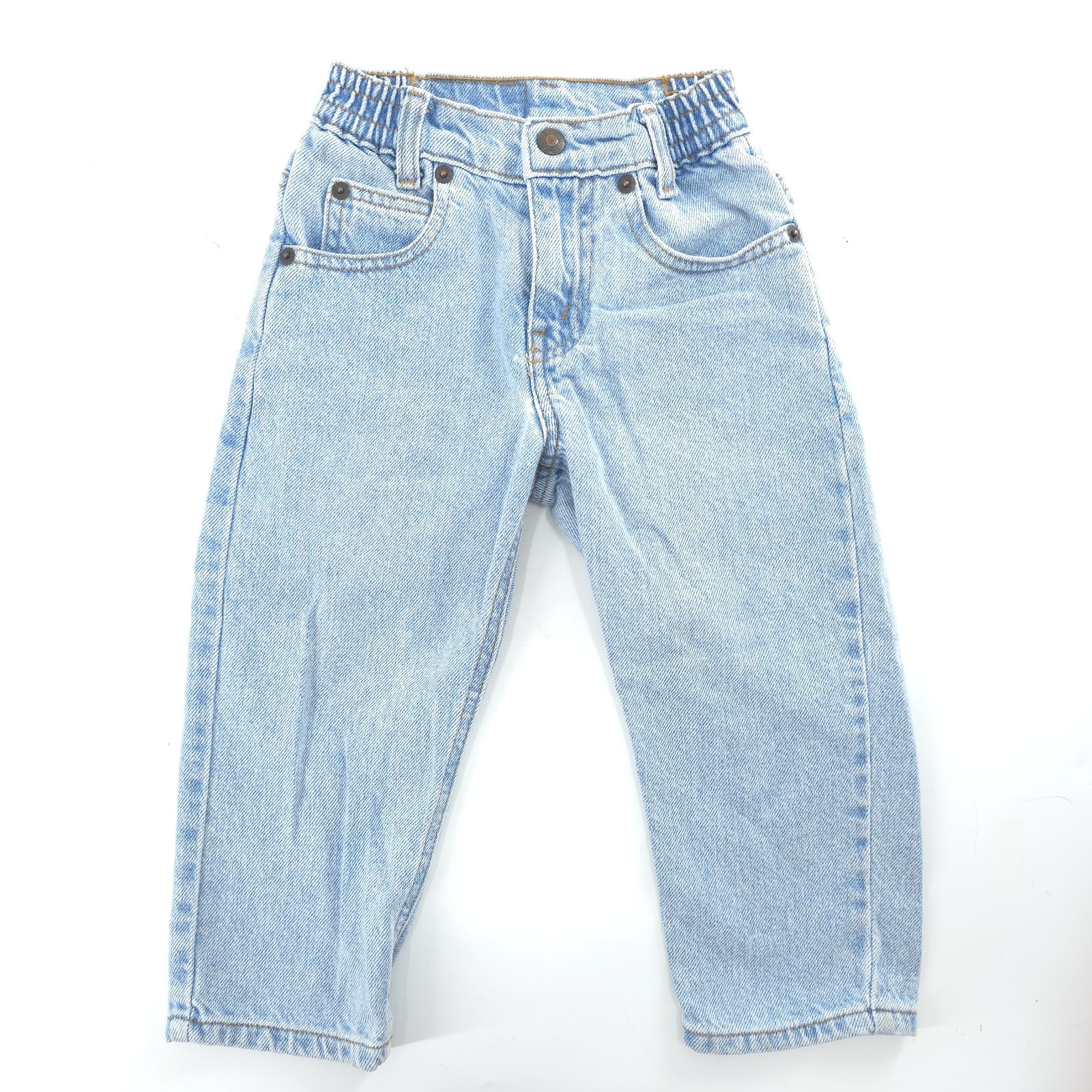 Vintage Little Levis 566 Loose Fit Jeans 4T Blue Light Wash Made In USA 90s