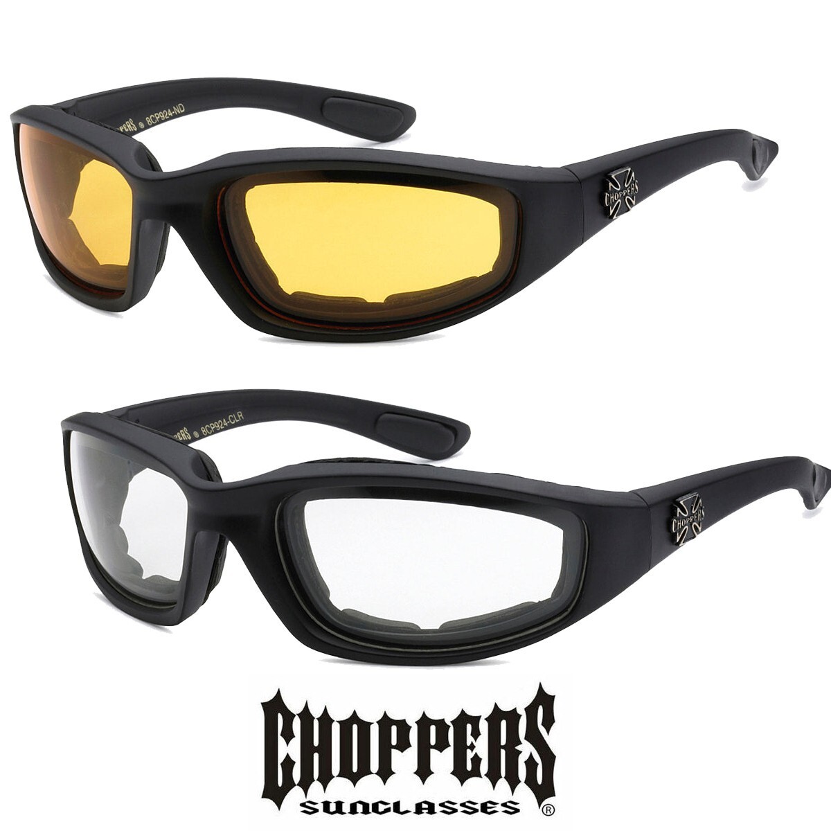 1/3 Pair Motorcycle Sports Biker Riding Glasses Padded Wind Resistant Sunglasses