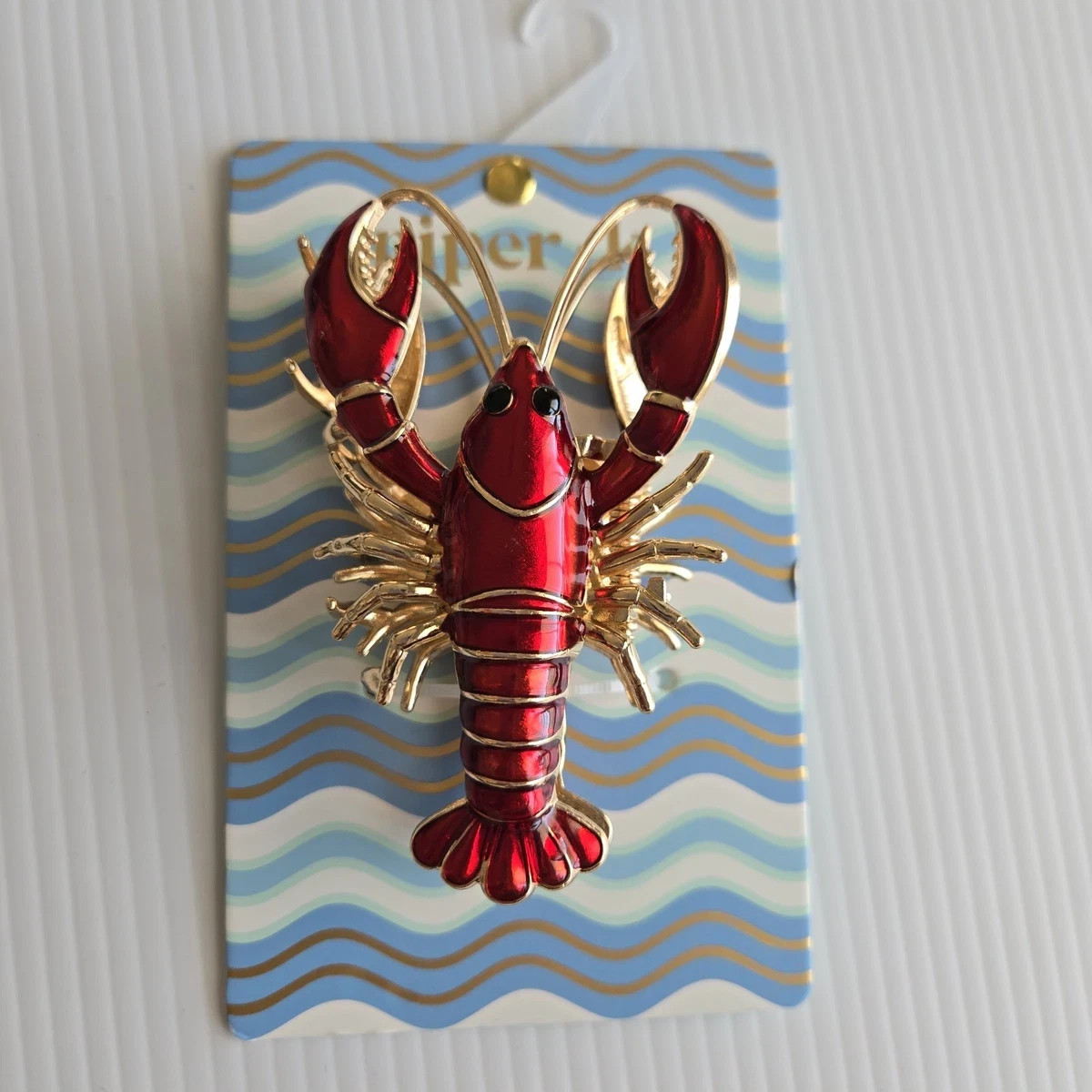 Piper K Red & Gold Lobster Claw Gold Claw Hair Clip New Statement Piece NEW