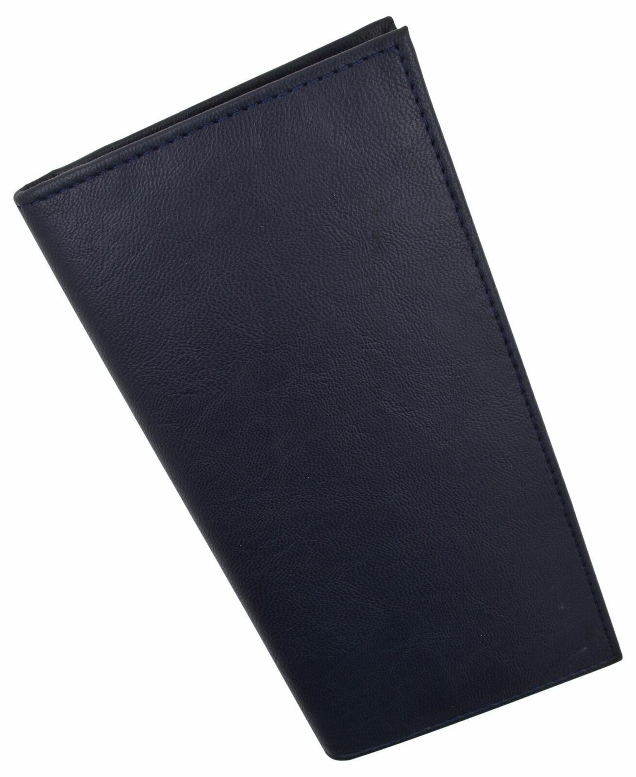 Basic PU Leather Blue Checkbook Covers