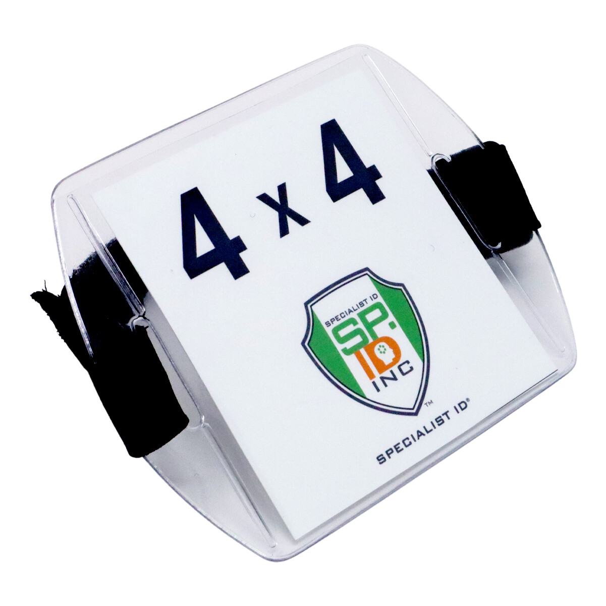 2 Large Armband Badge Holders 4×4 – Adjustable Vaccinated Medical Card Arm Band