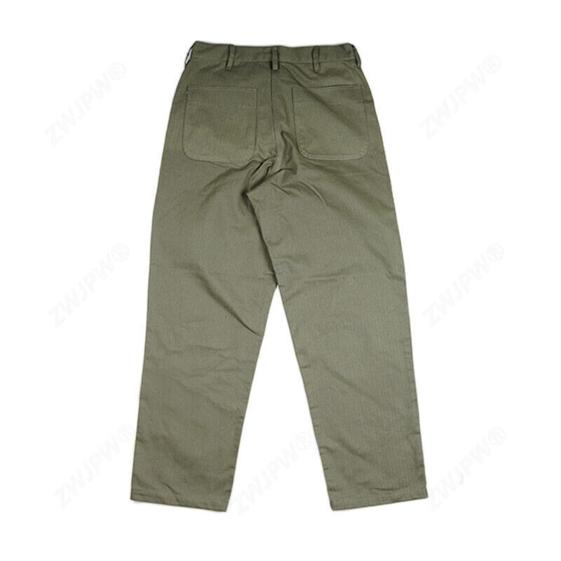 Replica WWII WW2 USMC MARINES HBT Green Pants Vintage Army Field Men’s Trousers
