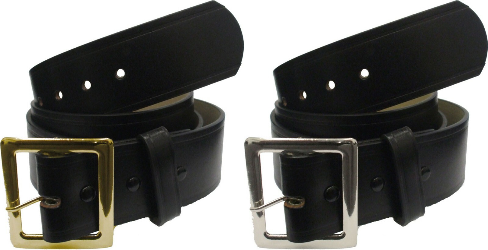 Black Leather Garrison Belt Bonded Heavy Duty Work Belt 1.75″ Wide