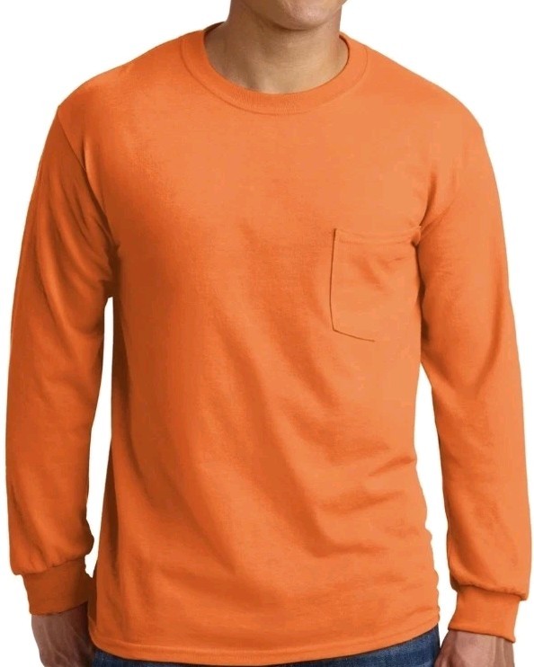 Gildan 3XL Ultra Cotton® Long Sleeve T-Shirt W/ POCKET, DEAL VOLUME DISCOUNTS