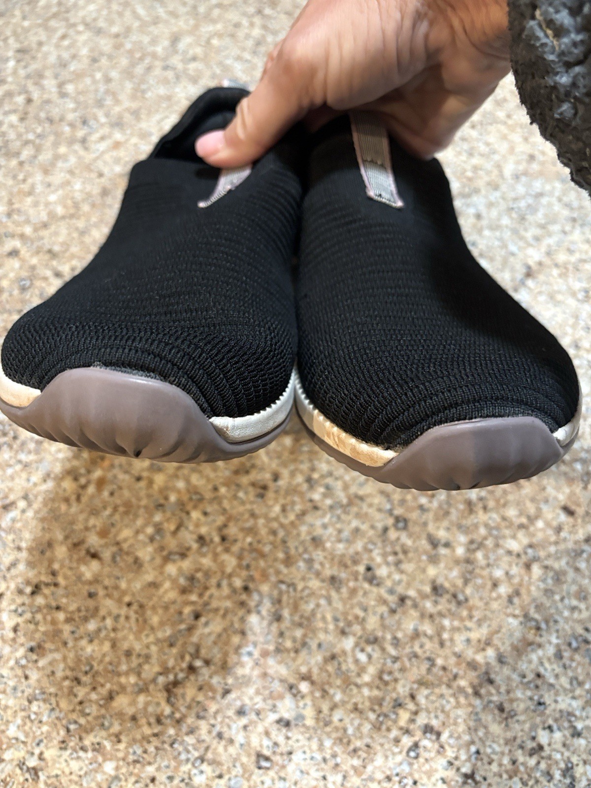 Ryka Echo Knit Women’s Slip-On Athletic Sneaker Low Top Fabric Black – Sz 10