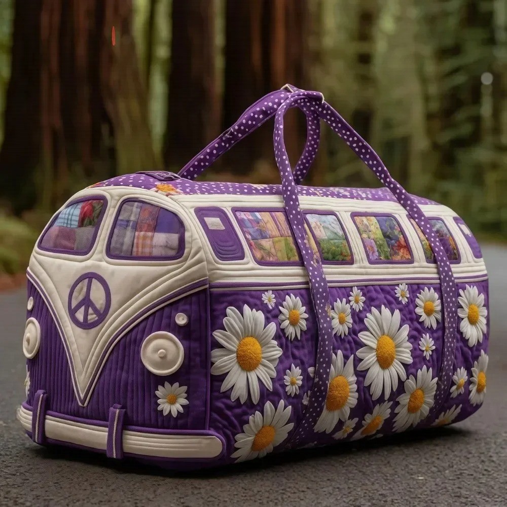 Adjustable Strap Quilted Duffle Bag Large Capacity 3D Quilting Craft Travel