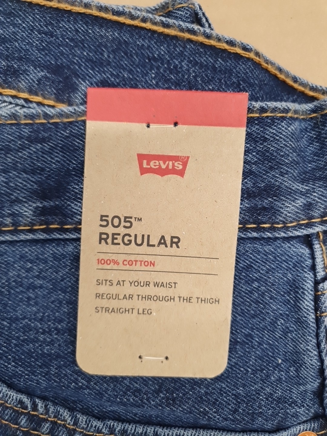 Levi’s Men’s 505 Regular Fit Denim Jeans CG2 Medium Stonewash Size 33 X 32 NWT