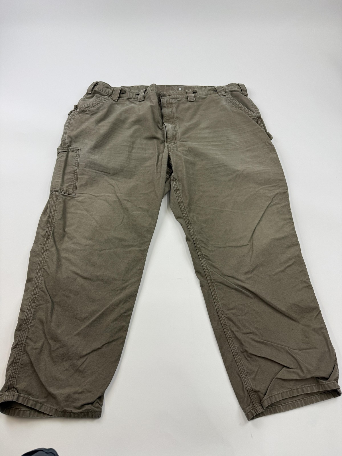 Carhartt Pants Mens 48×28 Brown Relaxed Fit Canvas Carpenter Workwear Utility