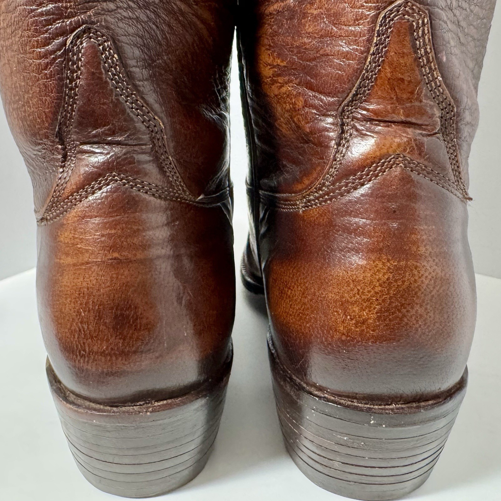 Lucchese 1883 Cutter Bill Cowgirl Boots 6.5A B/O Goat Leather Kennedy Pull On