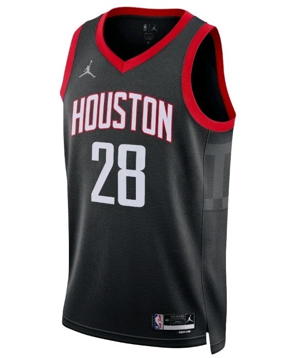 48 Large Alperen Sengun Houston Rockets #28 Black NBA Basketball Jersey New