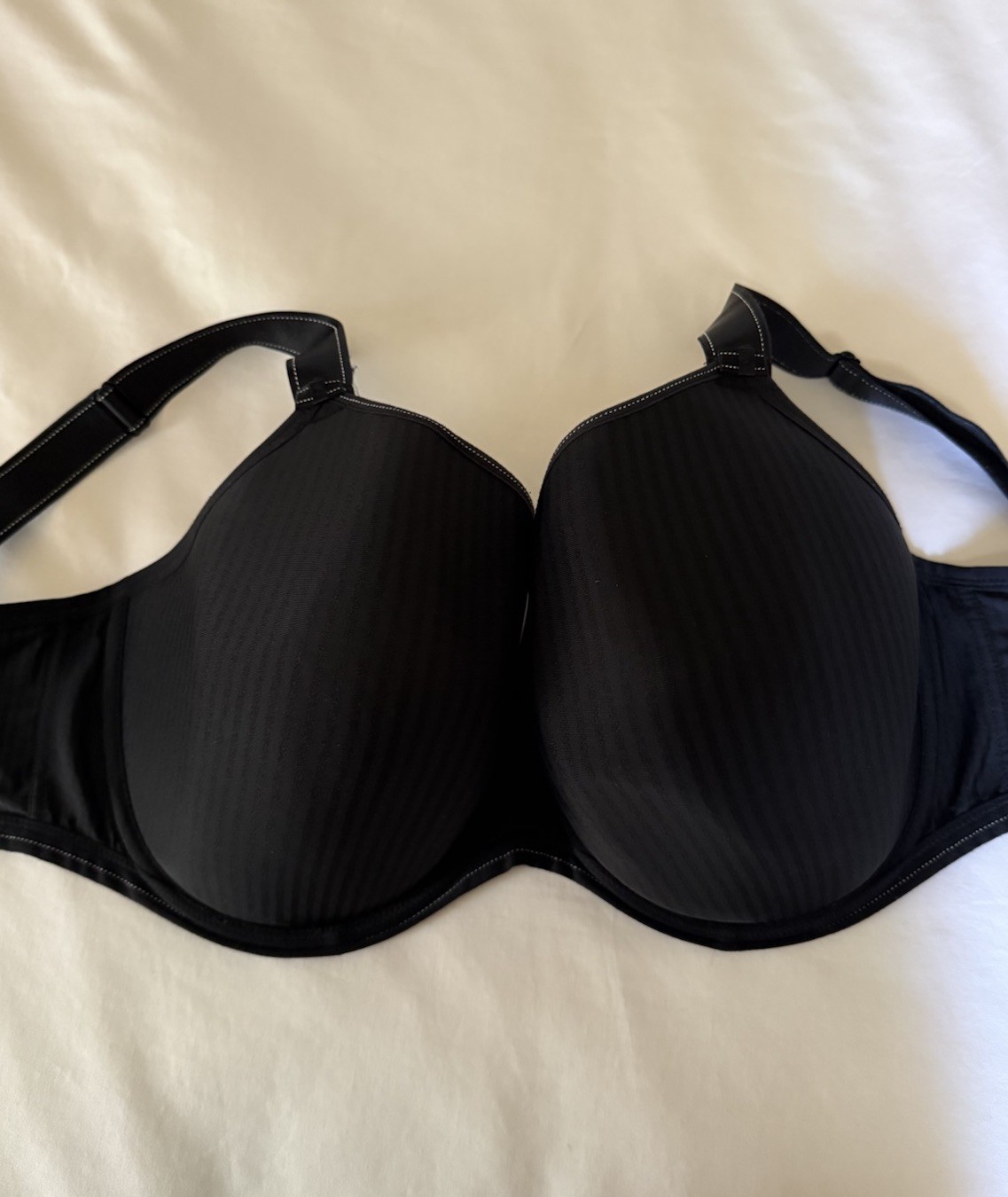 Freya 32K Bra Black Striped Idol Balcony T Shirt Underwire Back Closure 1050