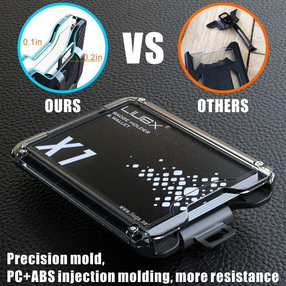 Badge Holder/card Holder/portable Wallet with Metal Clip – Durable Polycarbonate