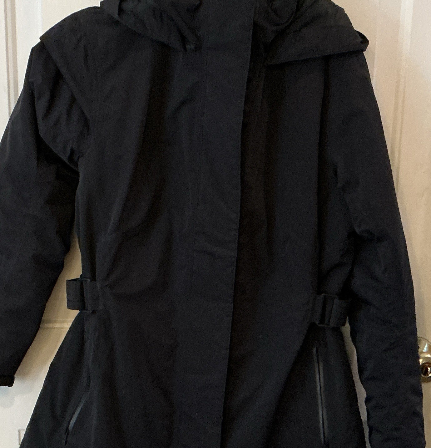 lululemon Women’s Hooded Insulated Belted Long Parka Coat 12 Black