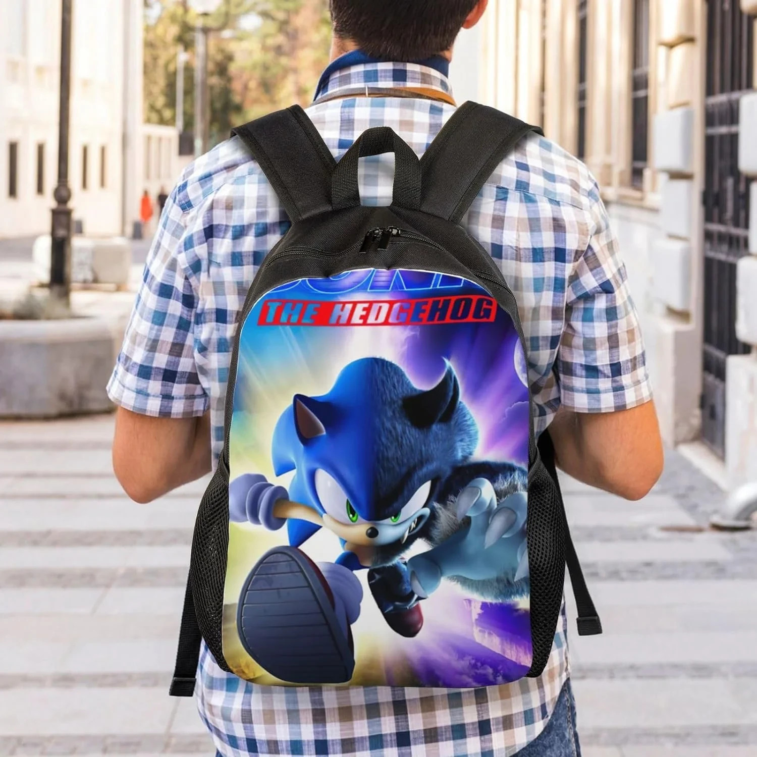 Sonic the Hedgehog 16″ Large School Backpack Kids school bag cute cartoon bag