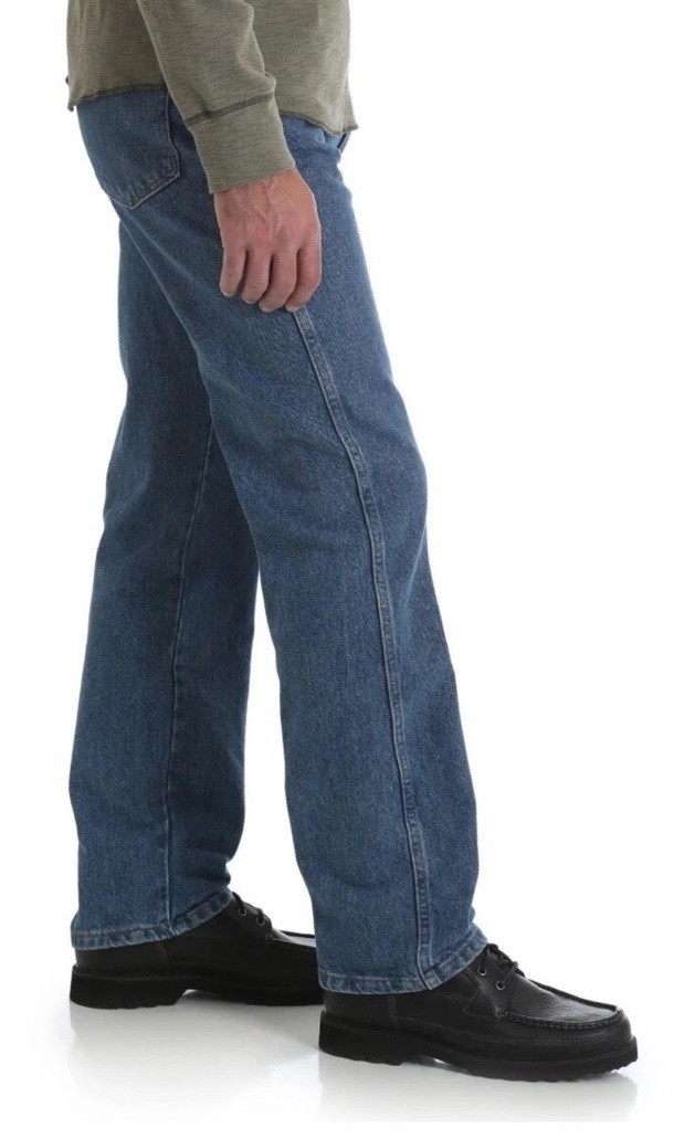 Men’s Rustler Wrangler Classic Regular FIt Straight Leg Jeans 100% Cotton