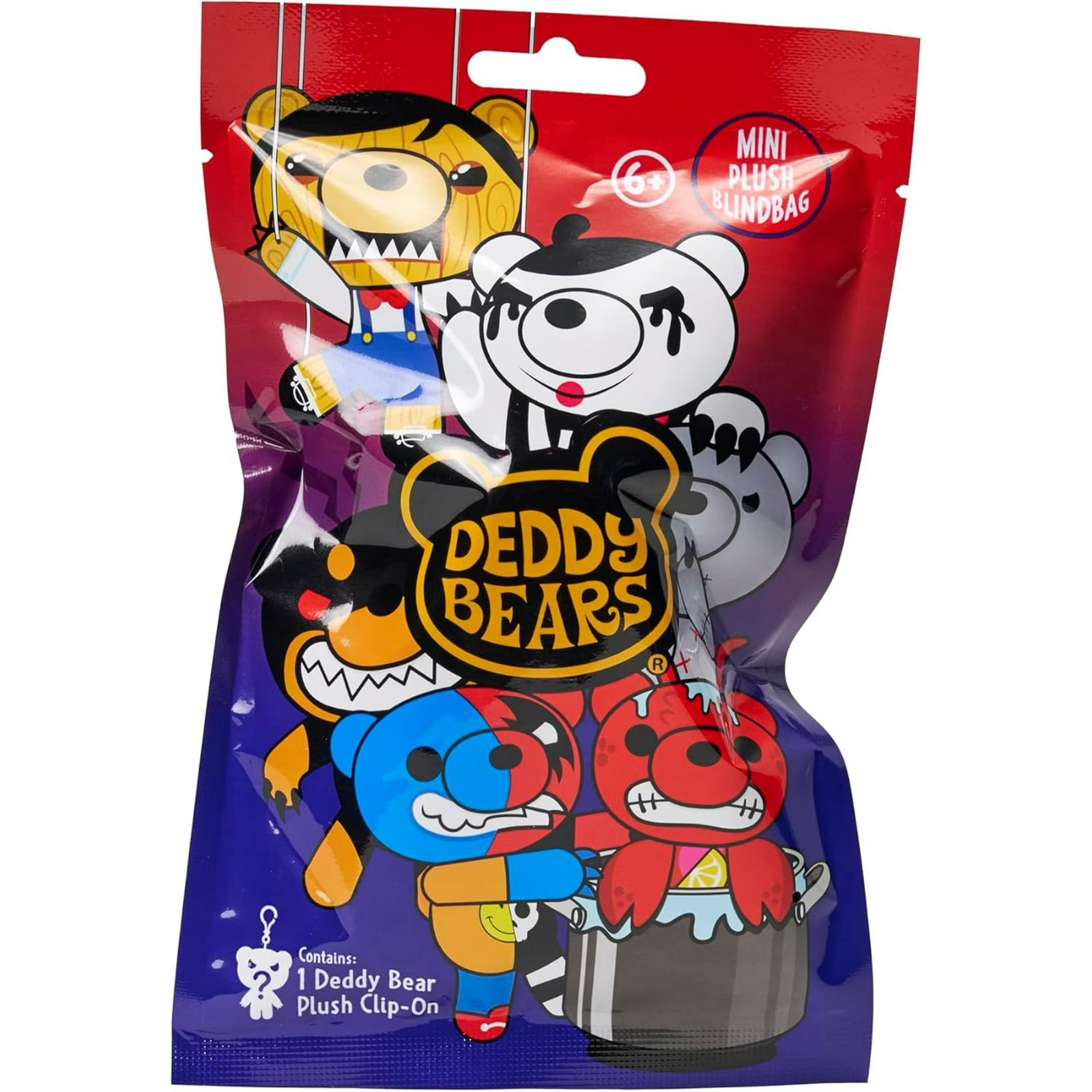 Deddy Bears Series 4 Surprise Mini Plush Clip-On Blind Bags Display Case 12 Bags