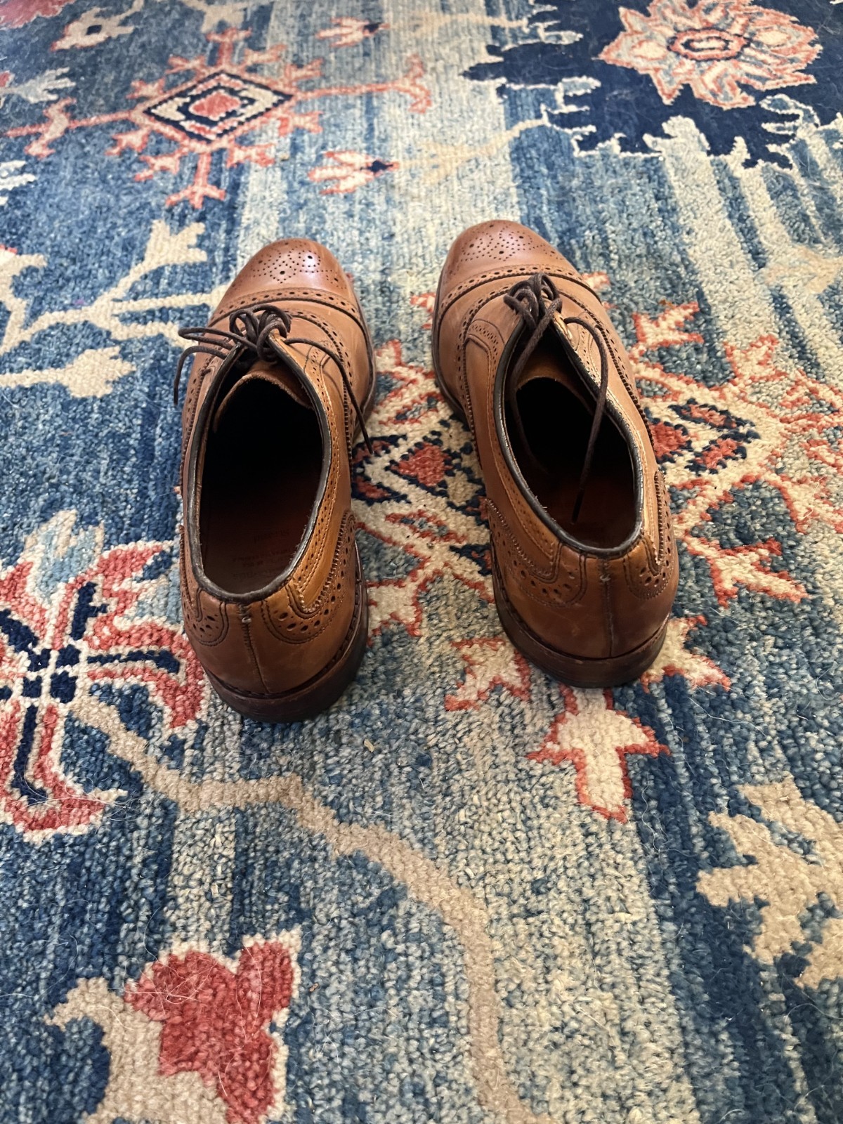 Allen Edmonds Strand Men’s Size 10 D Brown Leather Oxford Cap Toe Dress Shoes