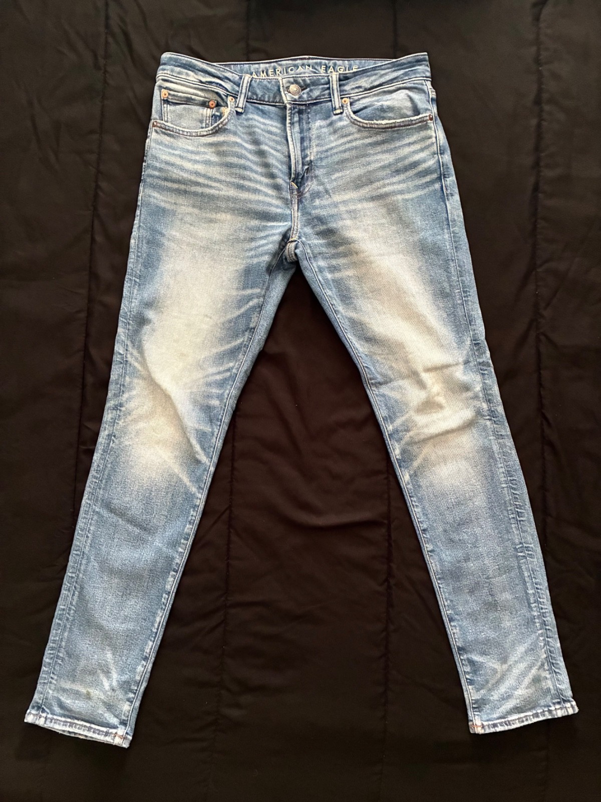 American Eagle AirFlex+ Men’s 32 x 32 Skinny Jeans Stretch Acid Denim