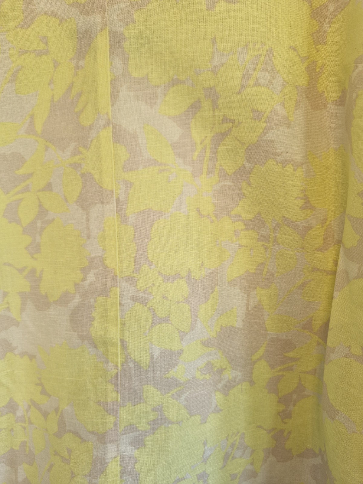 M&S Camisol Linen/cotton Yellow Mix Fully Lined Size 16 Worn Once