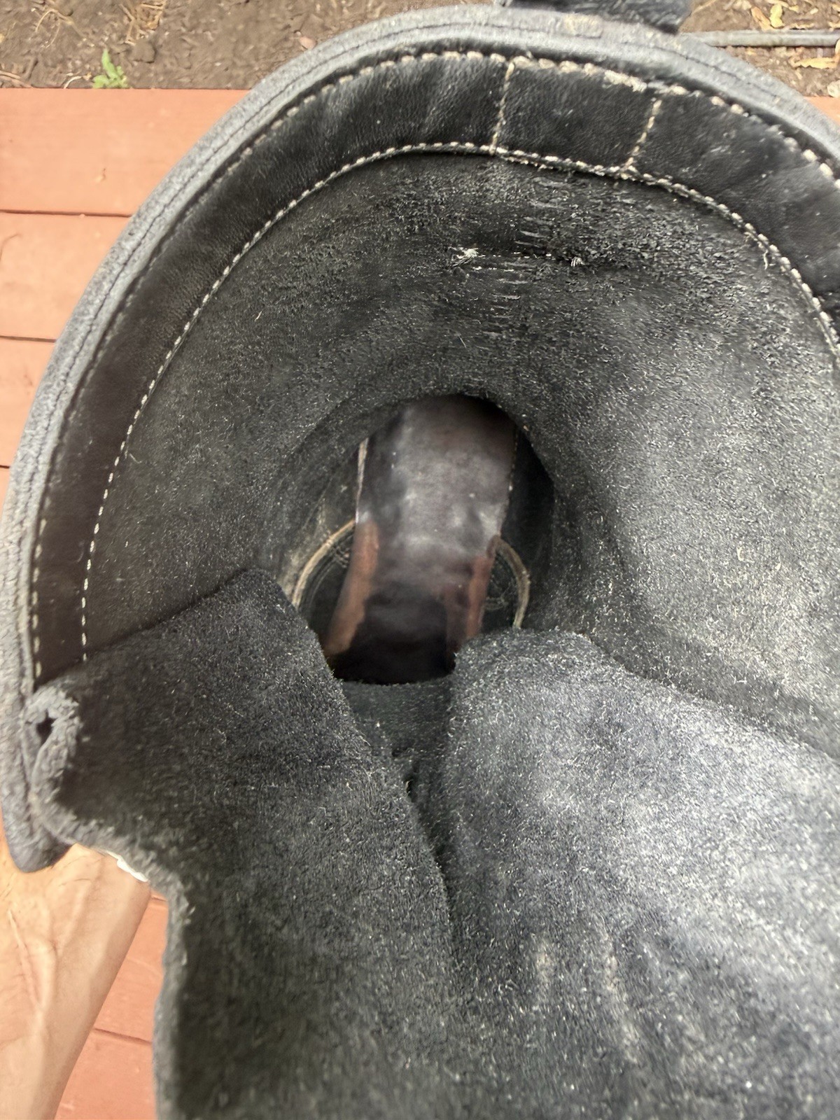 White’s Smoke Jumper Logger Boots –Size 7E –Black Leather –Vibram Sole –USA Made