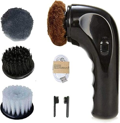 Shoe Shine Kit Electric Shoe Polisher Brush Shoe Shiner Dust Cleaner Portable