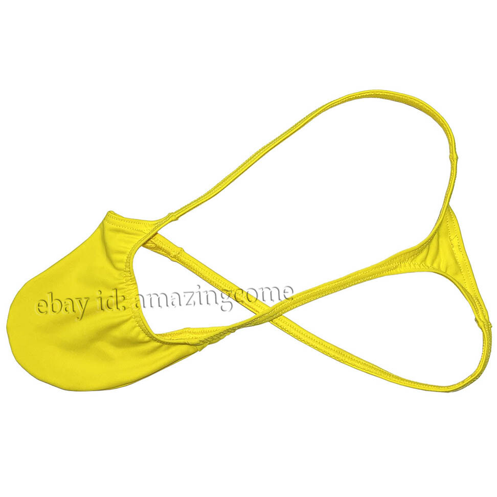 Men’s Spandex Micro Thong Underwear Contour Pouch G-string Tangas Bikini T-back