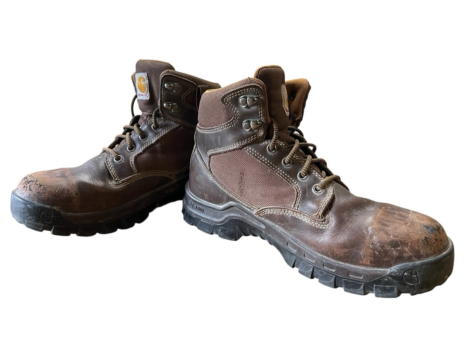 Carhartt Lace up Work Boots Steel Toe Oil Resistant Flex Lite Grip Mens 9