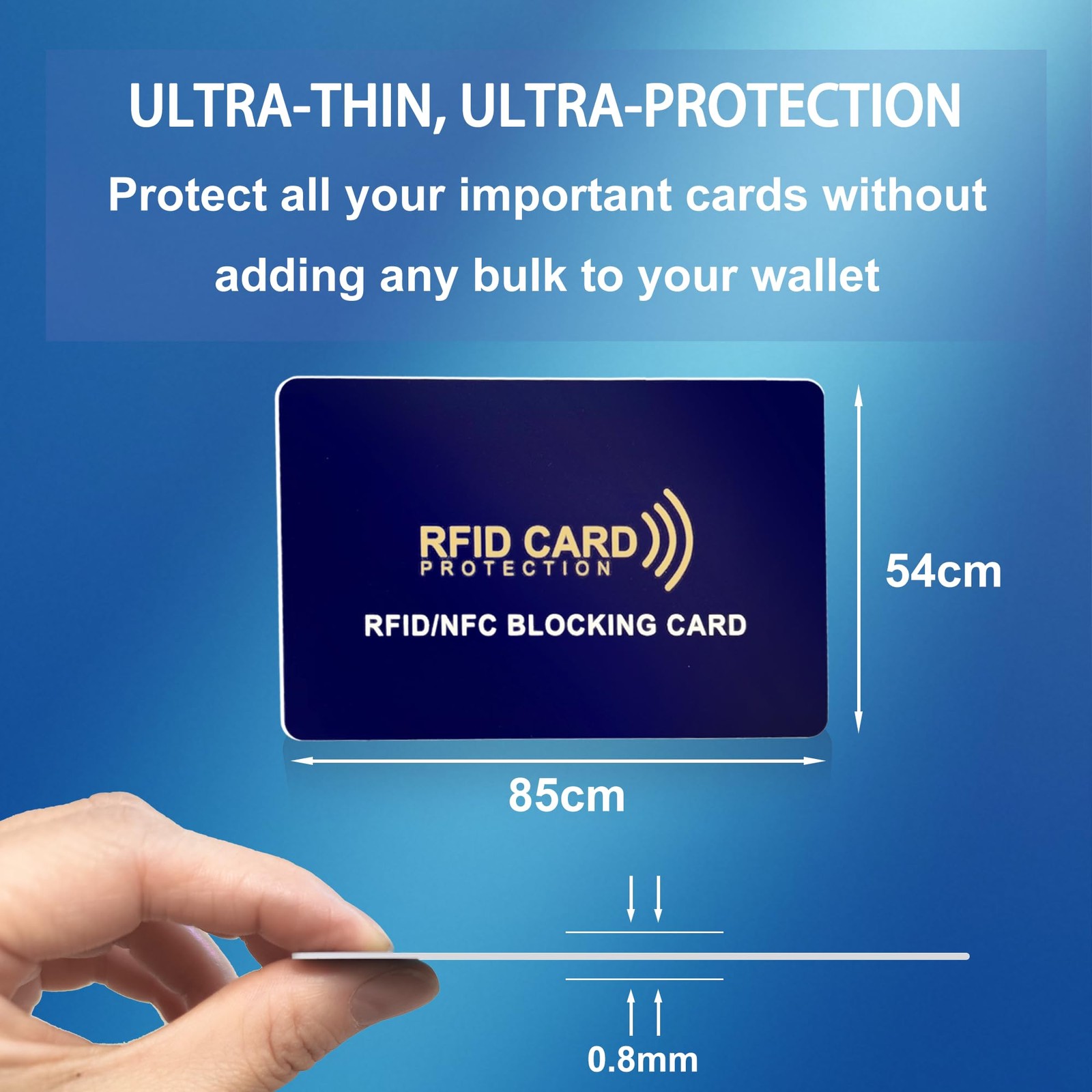 5-Pack RFID Blocking Cards | Contactless NFC/RFID Credit Card Passport Prote…