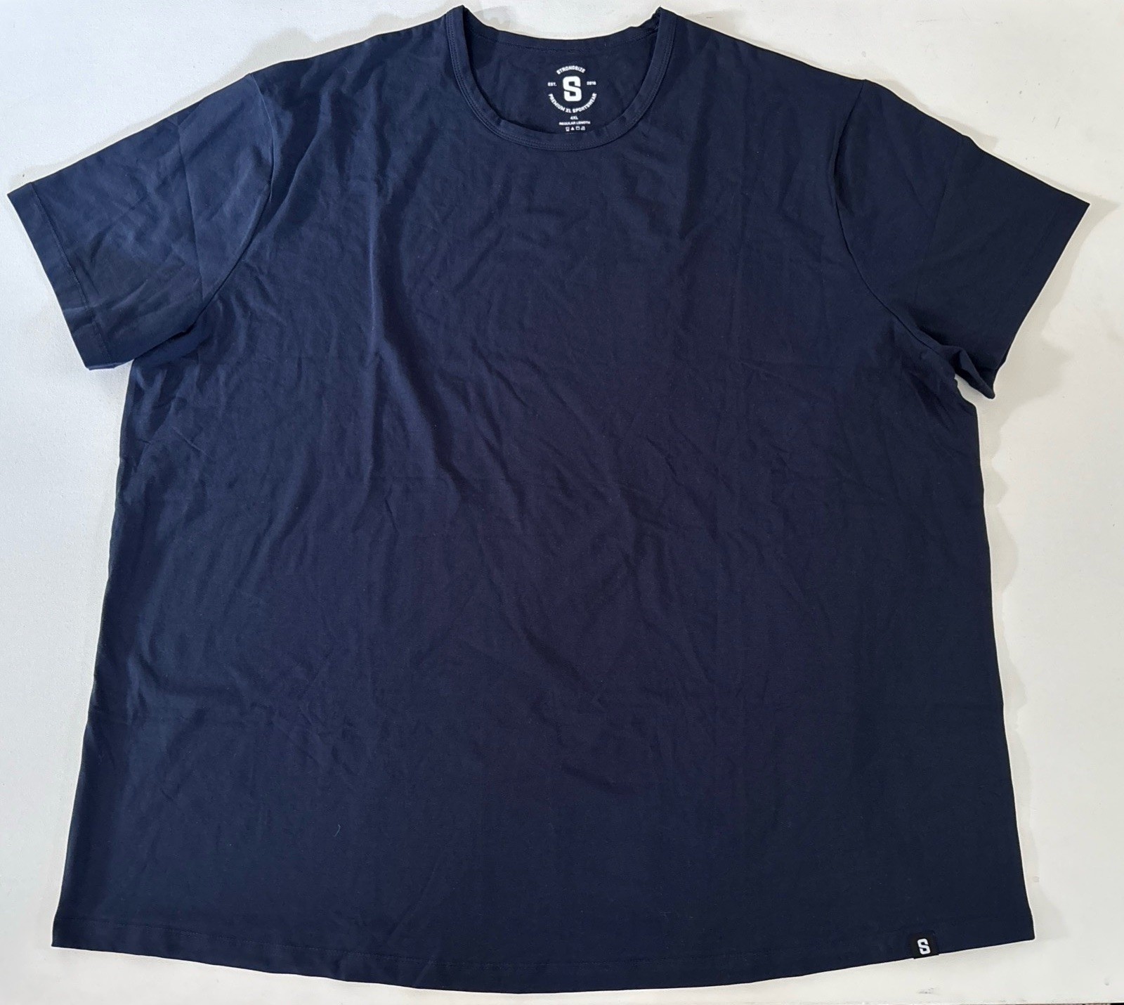 STRONGSIZE Men’s Big Tall 7XL Crew Neck T-Shirts Longer Length Navy – NWOT