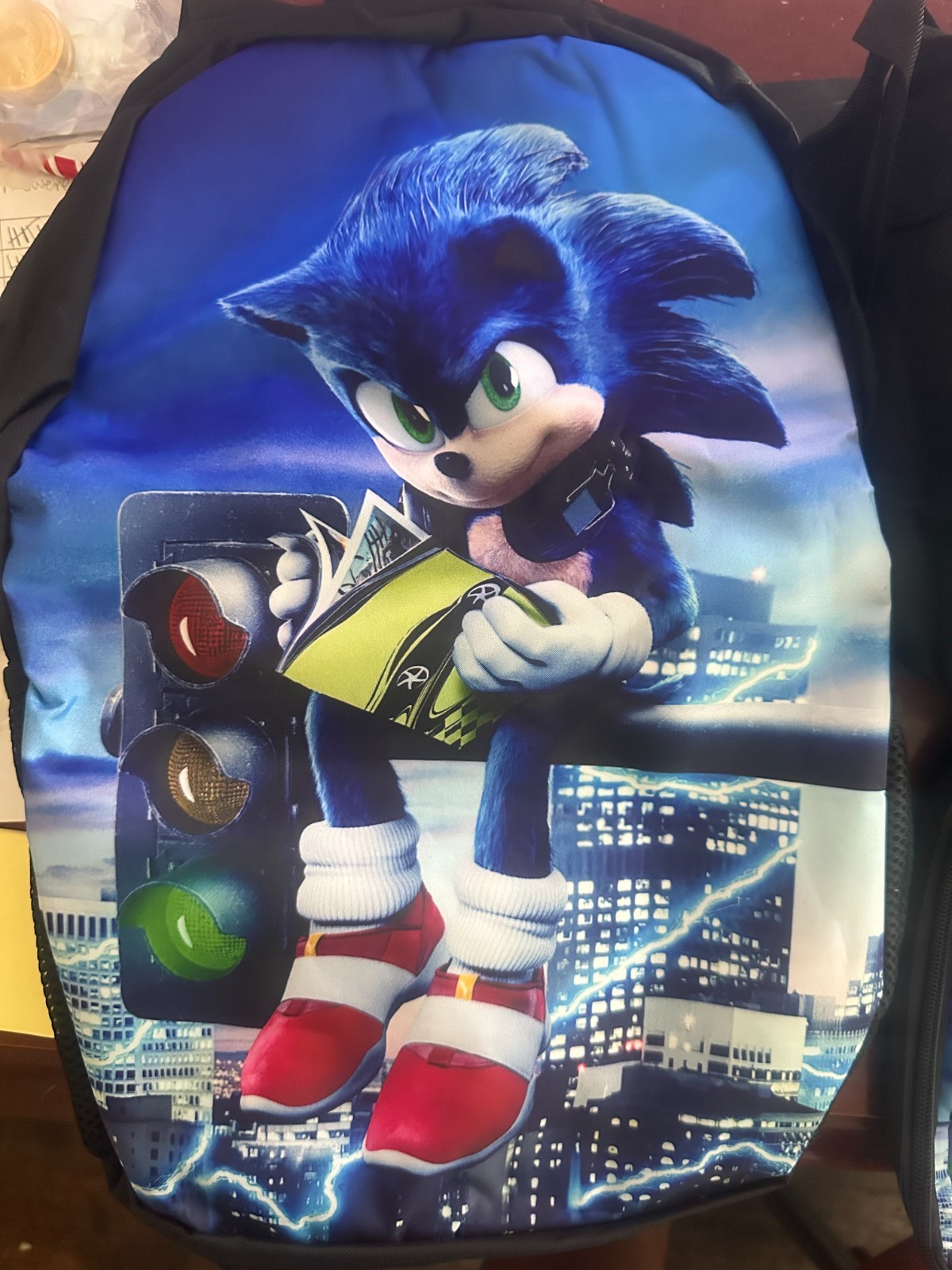 Sonic the Hedgehog Backpack Lunch Bag Pencil Bag Cartoon Backpack 3pcs Set