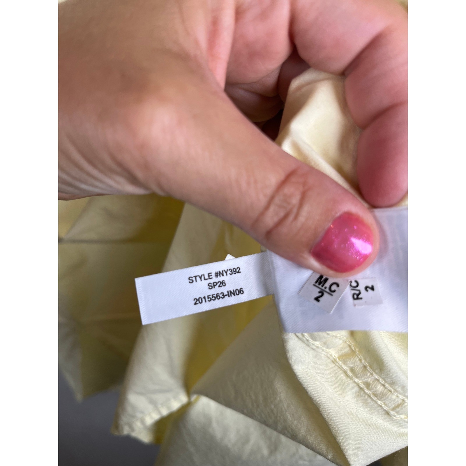 NWT Madewell The Easy Shirt in Poplin Sheer Pineapple Yellow Large