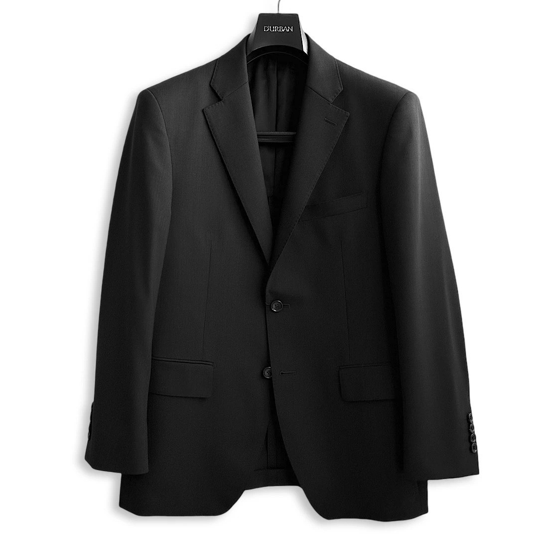 D’URBAN MONSOON Black Formal Suit Wool Mohair Summer 44L Made in Japan NWT