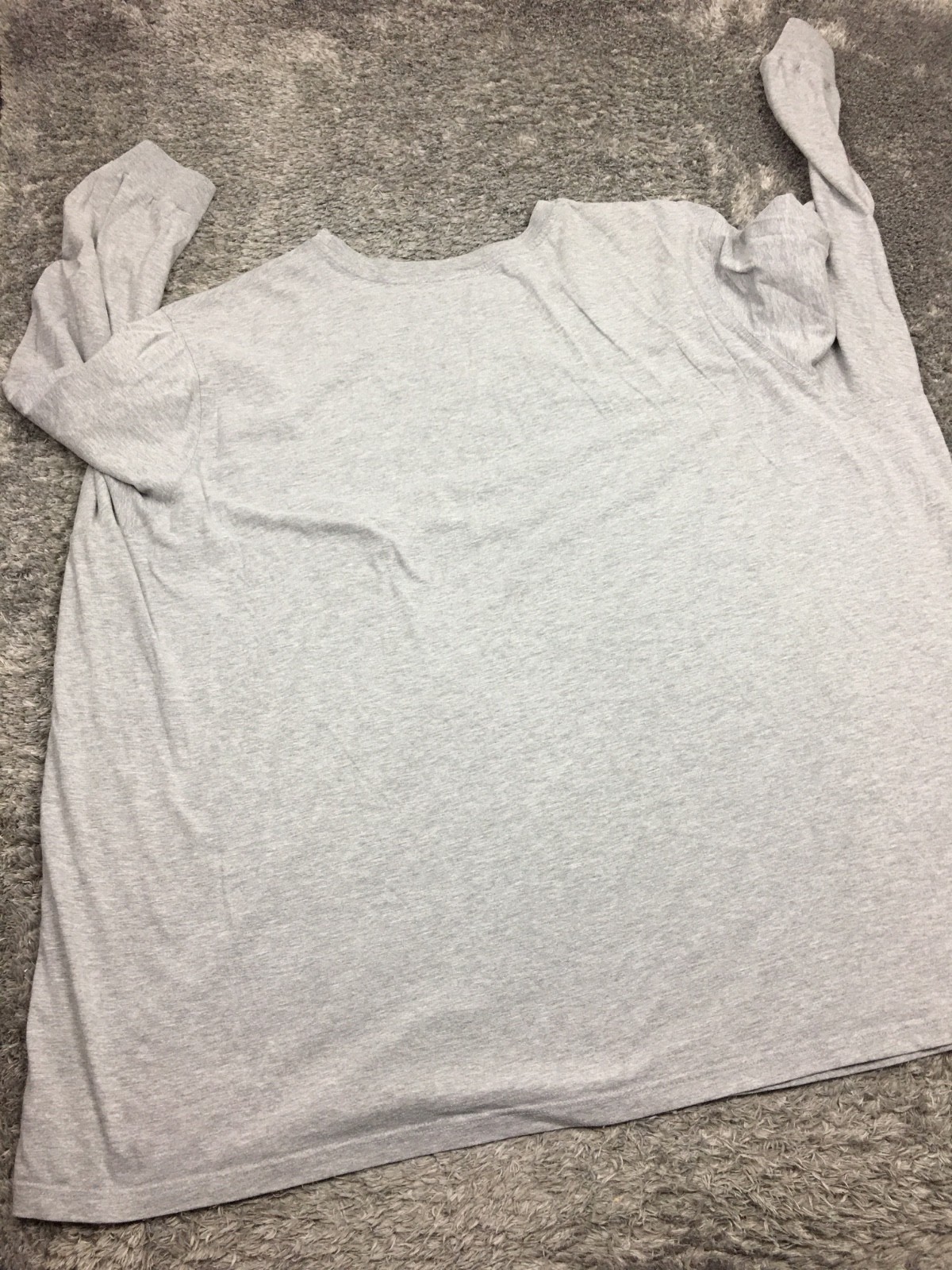 King Size Shirt Mens Size 7XL Big Gray Long Sleeve Cotton