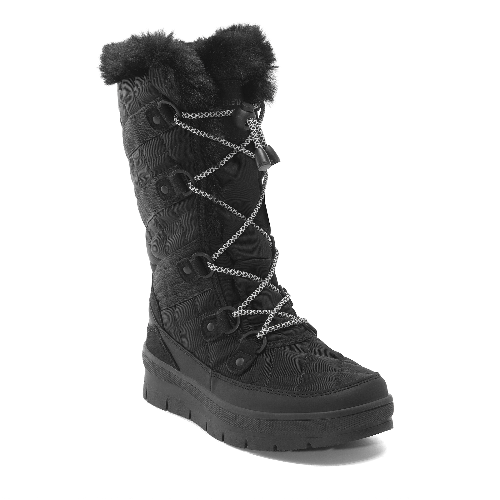 Women Snow Boots Classic Fur Lined Lace up Mid Calf Outdoor Indoor Ski Boots