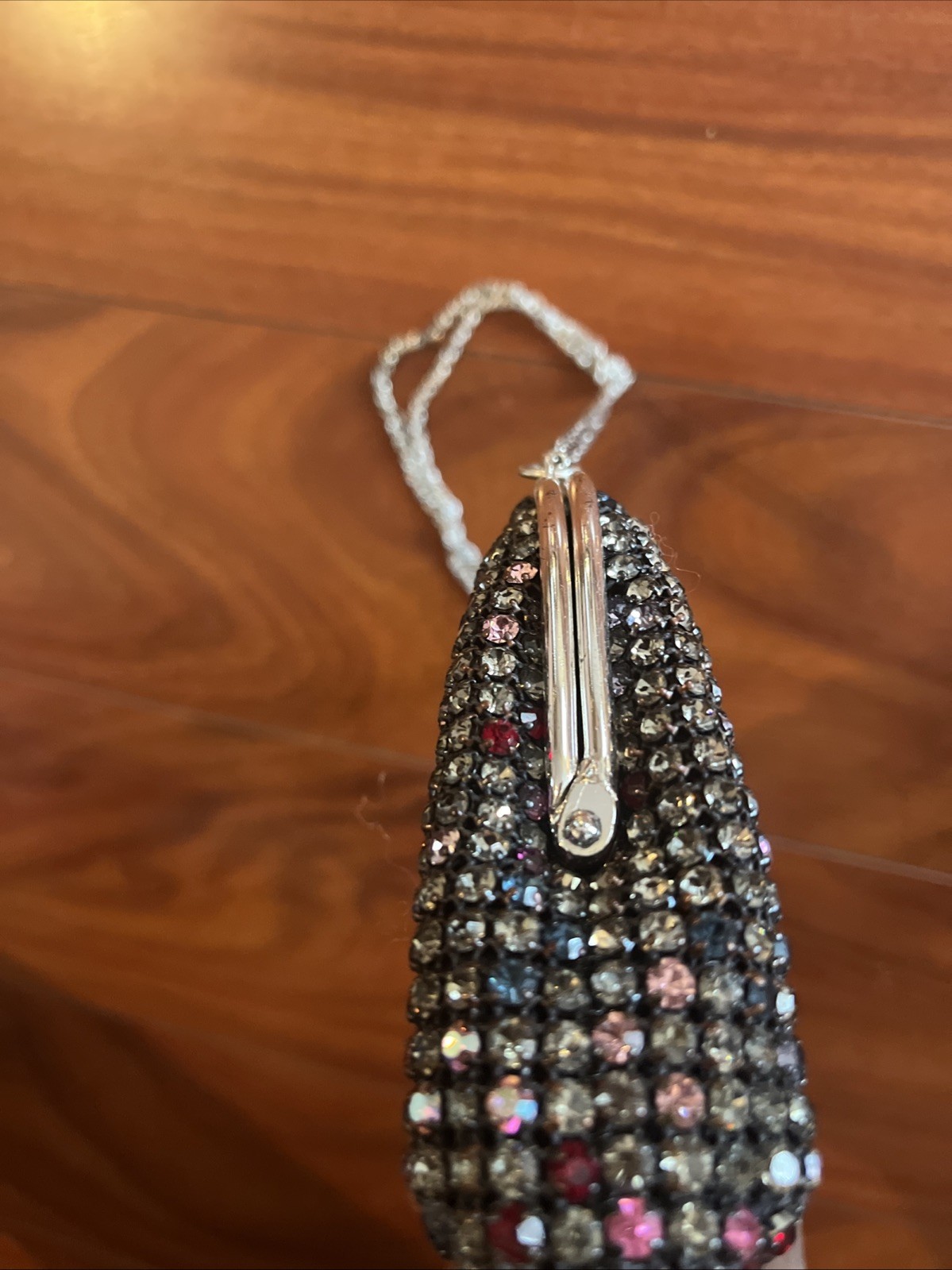 Beautiful Vintage Colorful Rhinestone clutch Made In West Germany READ