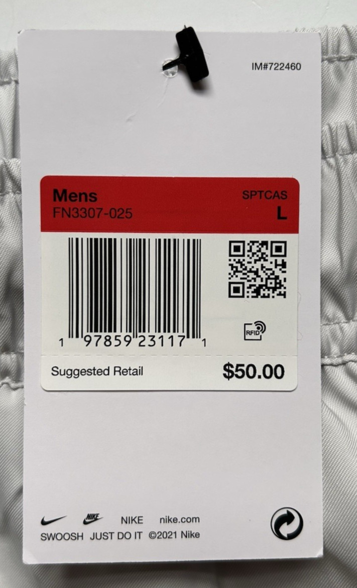 Nike Club Flow Woven Shorts Fully Lined FN3307-025 Photon Dust • Men’s L