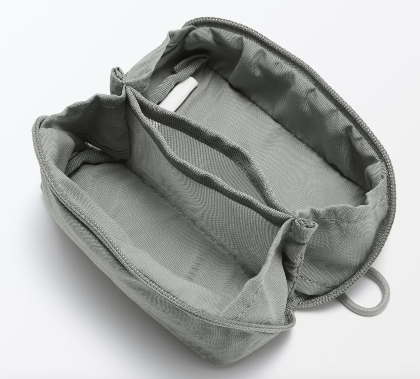 MUJI Wrinkled Nylon Wide Opening Pouch Small 4.3 x 2.4 x 1.4”(11x6x3.5cm) Japan