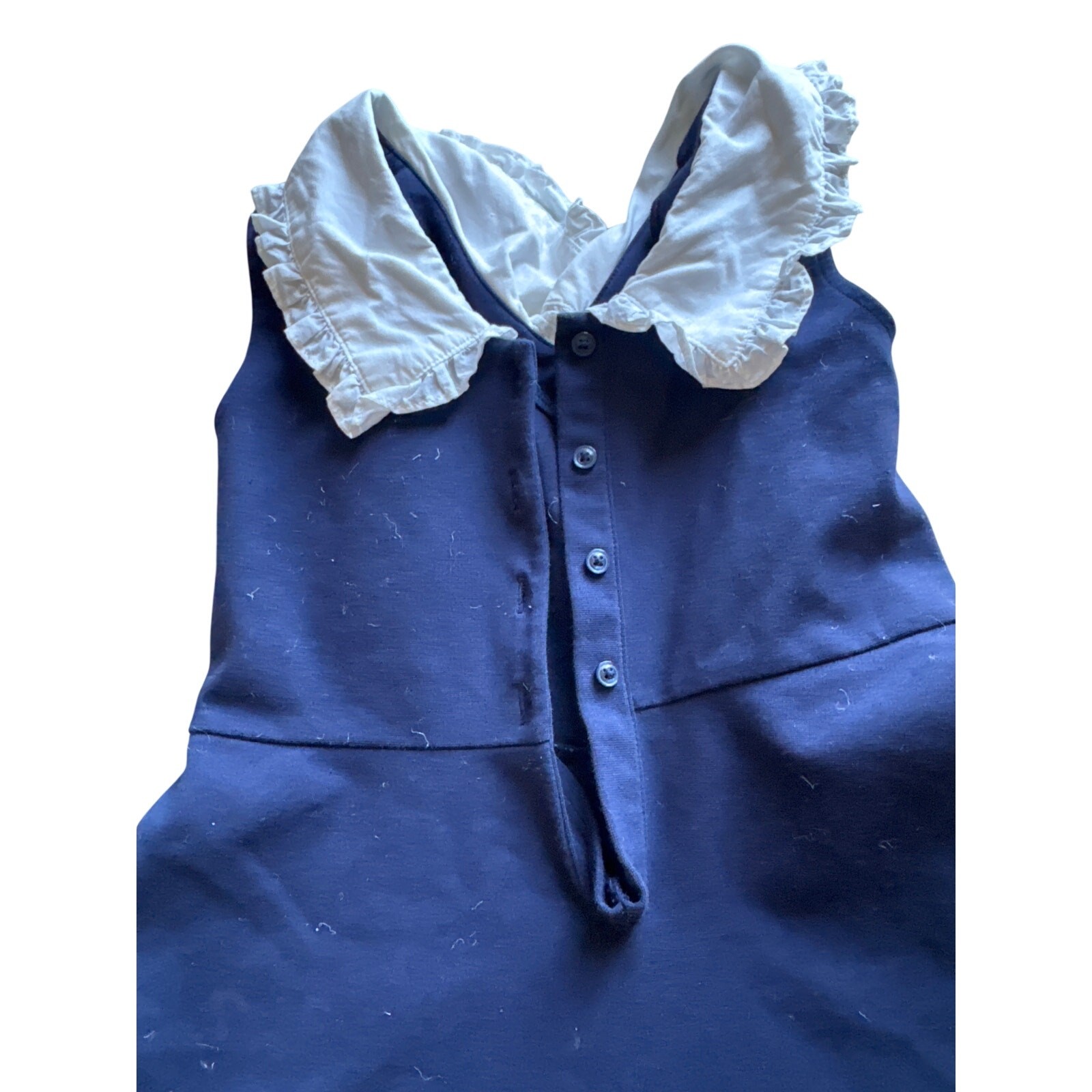 Janie and Jack Girls Navy Blue Peter Pan Collar Dress – Size 8