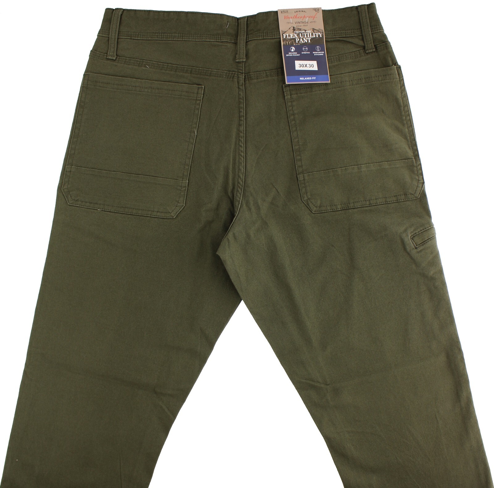 Weatherproof Vintage Flex Utility Pants Mens Relaxed Fit Stretch 5-Pocket Canvas