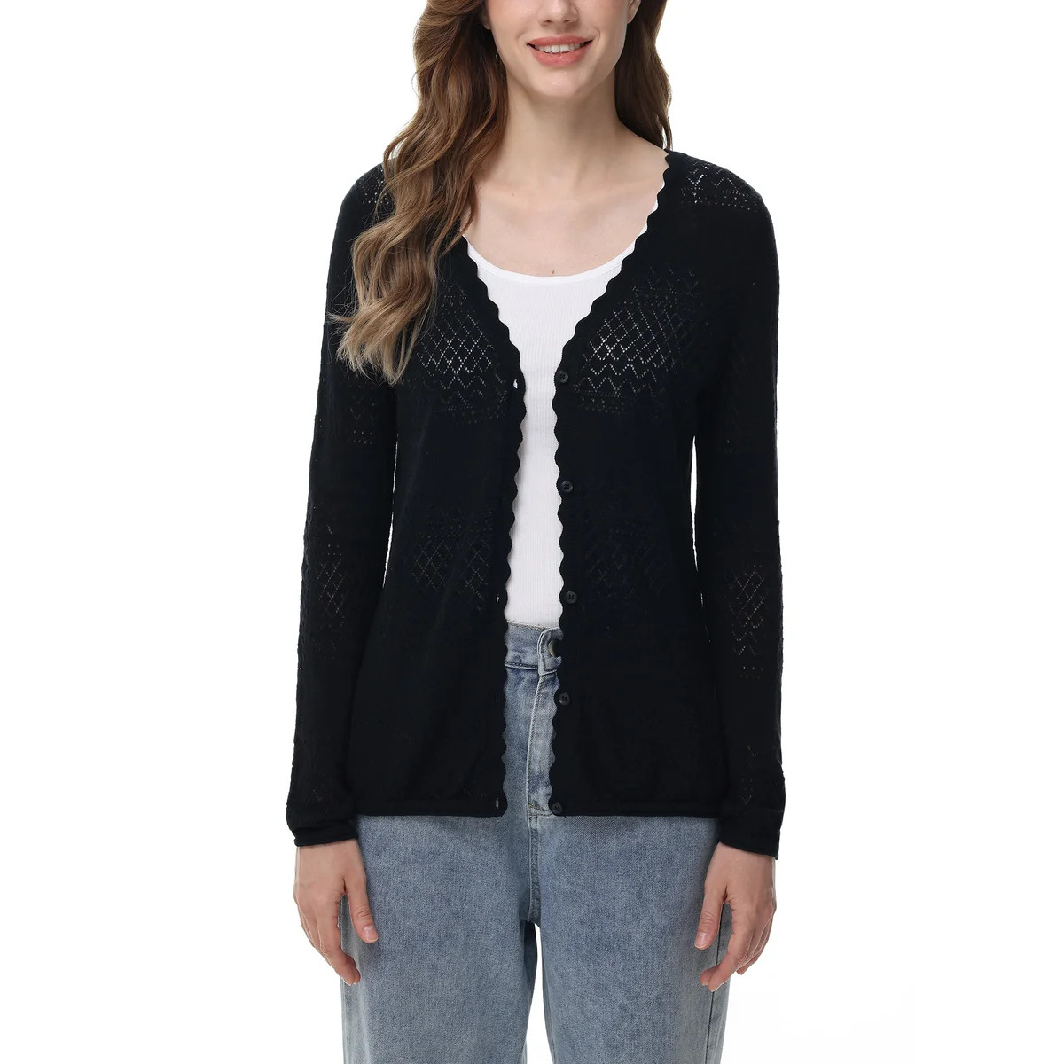 Frye Women’s Pointelle Cardigan