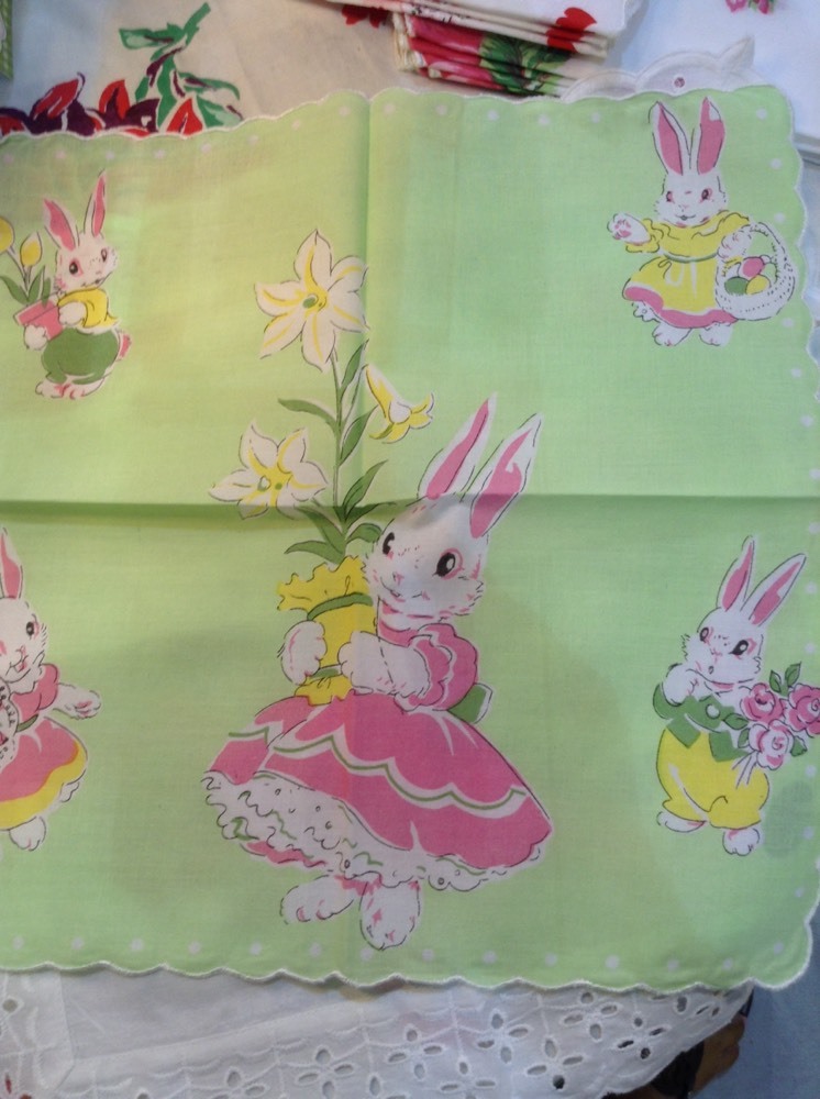 Adorable Easter Bunny Handkerchief – Hankie